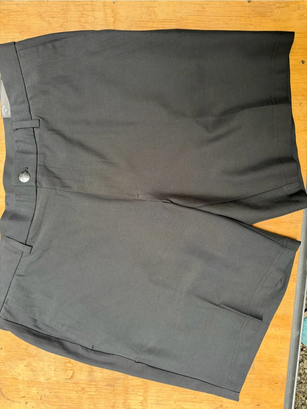 Callaway Black Golf Shorts with Branded Button